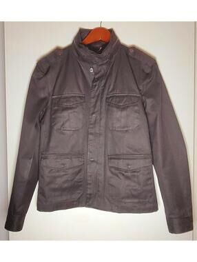 Zara Men's Military Utility Jacket Dark Brown size S